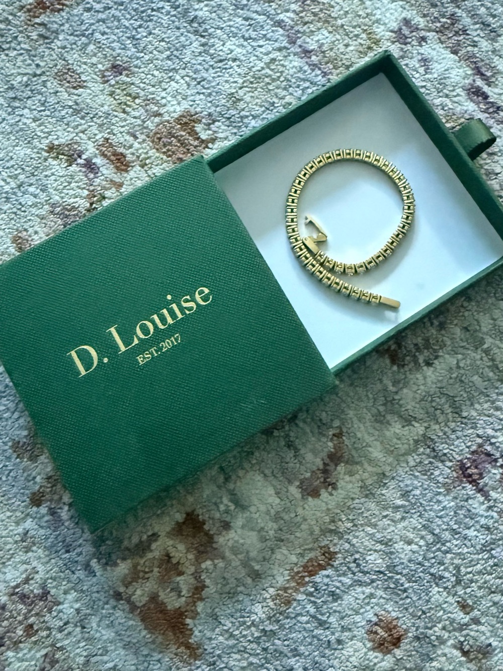 D. Louise Gold Tennis Wrap Bracelet